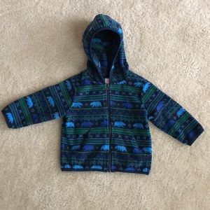 Gymboree hooded fleece - polar bears! 12-18 mos